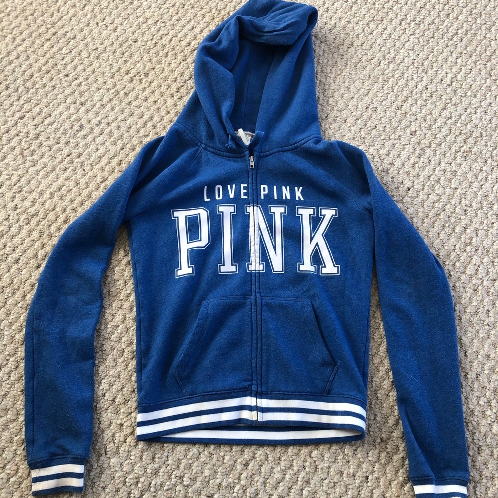 A blue Pink zip up jacket
